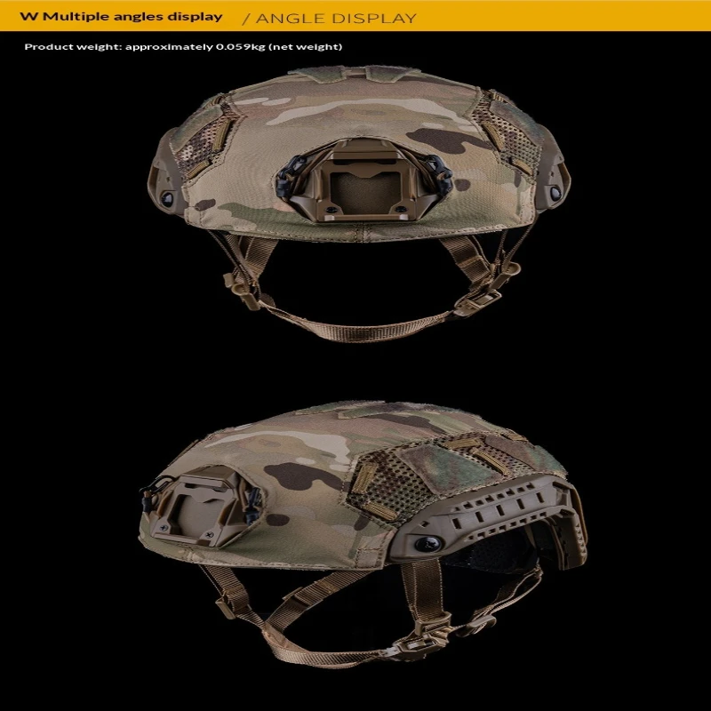 Copertura per casco tattico per caschi delle forze speciali veloci, accessori per casco in tessuto protettivo, caschi dal taglio ultra alto