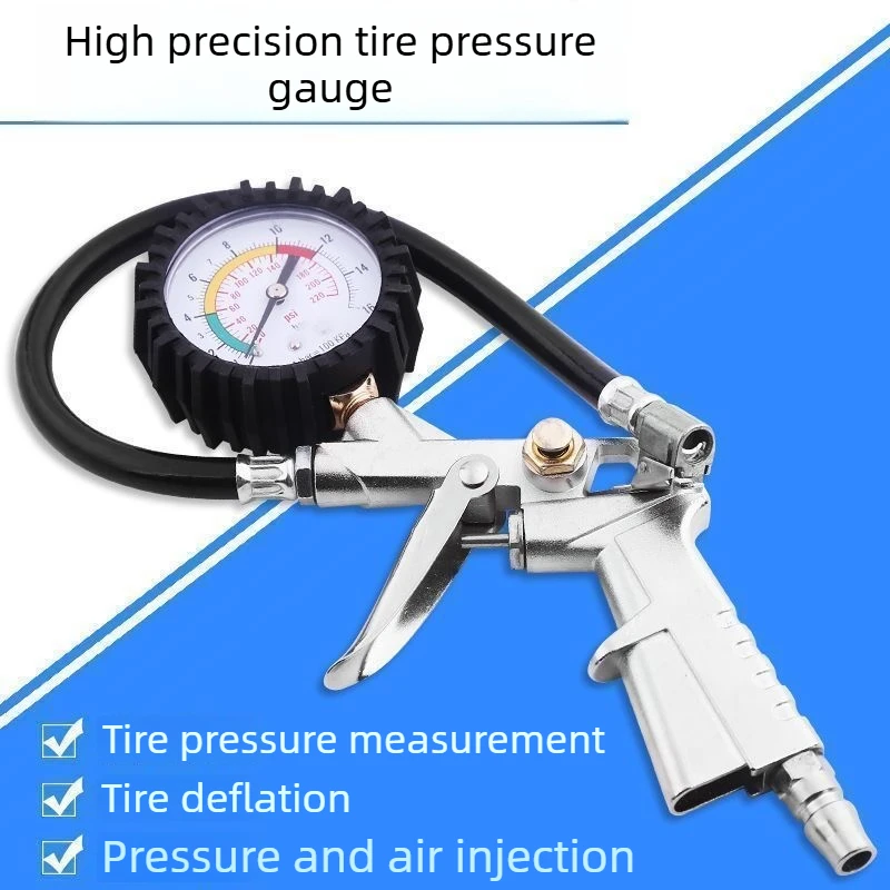 

High Precision Rechargeable Car Tire Pressure Monitor, Tire Pressure Gauge, Inflation Pump Gun Suitable for Car Tires