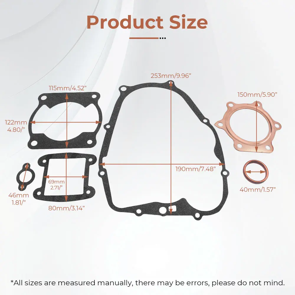 1 Set Black and Copper Motorcycle Engine Gaskets Kit Compatible With Yamaha Blaster 200 YFS200 1988-up Models 2