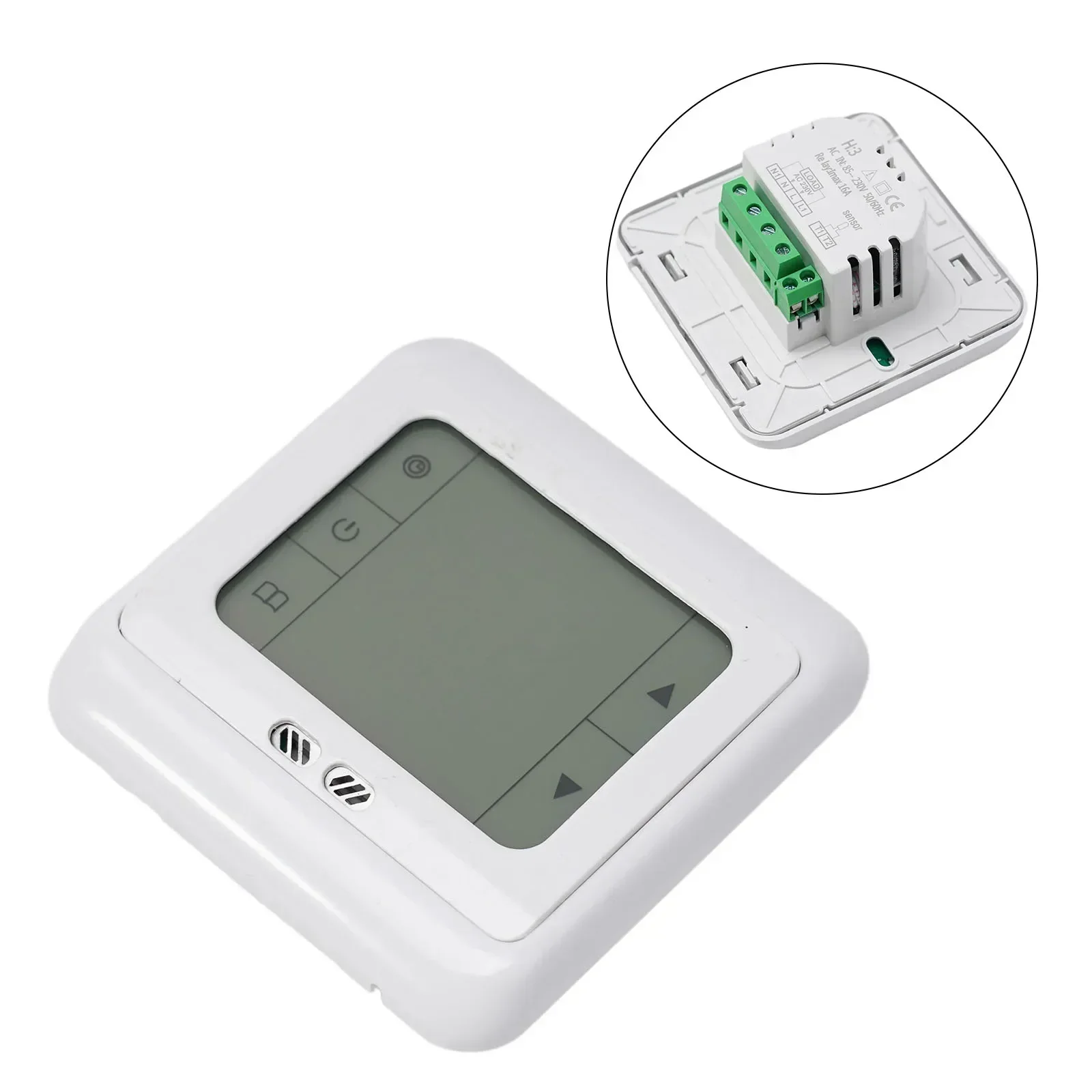 Temperature Controller Programmable Touchscreen Thermostat for Underfloor Heating with Dual Temperature Display