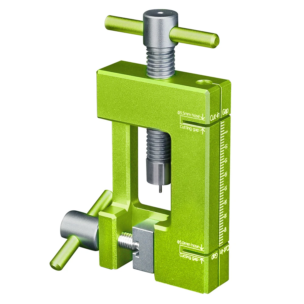 Hydraulic Disc Brake Oil Needle Press Tool with Dual Functionality for Ferrule Seating and Hose Trimming Tasks