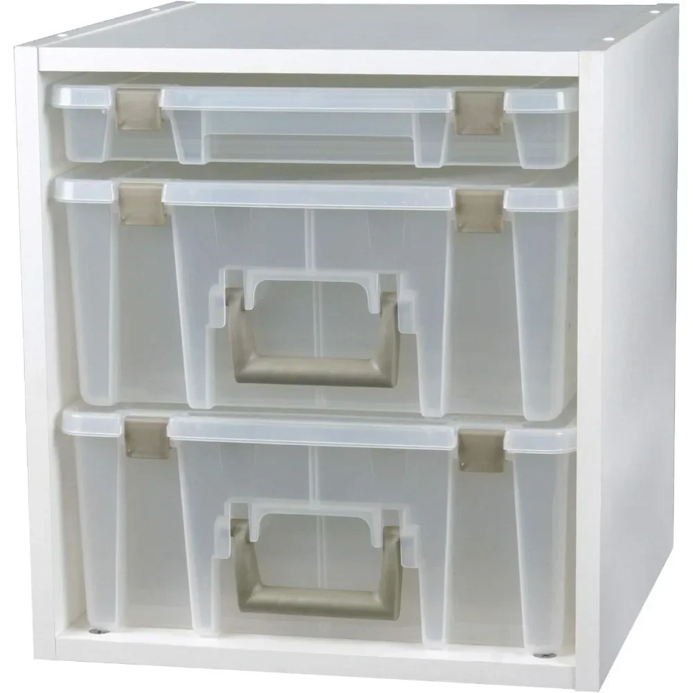 Super Satchel Cube - 15.5 x 16.75 x 15.625 in. Arts and Crafts Supply Storage with Pre-Drilled Holes