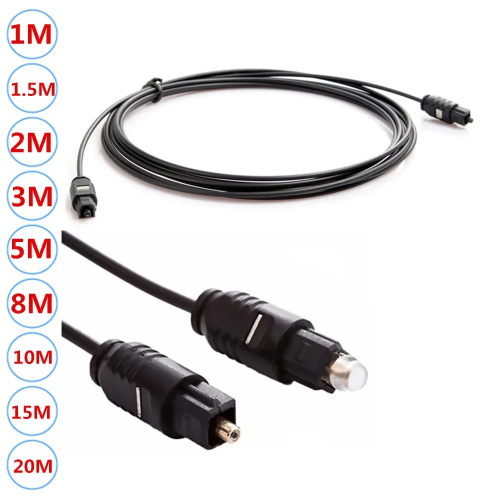 Hot OD 2.2 Gold Plated Digital Audio Optical Fiber Cable Toslink SPDIF Cord PVC For DVD VCR CD Player HI-FI Speake