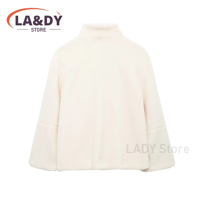 Jackets Coat 2024 Autumn Winter Women Fashion Loose Versatile Zipper Female Solid Long Sleeve Pockets Outerwear Top