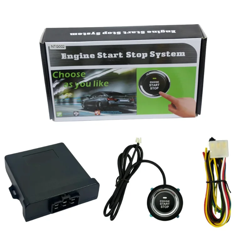 Universal Engine Start Stop System Push Button Ignition Switch Kit Car One Key Start Module Supports OEM Remote Start Upgrade