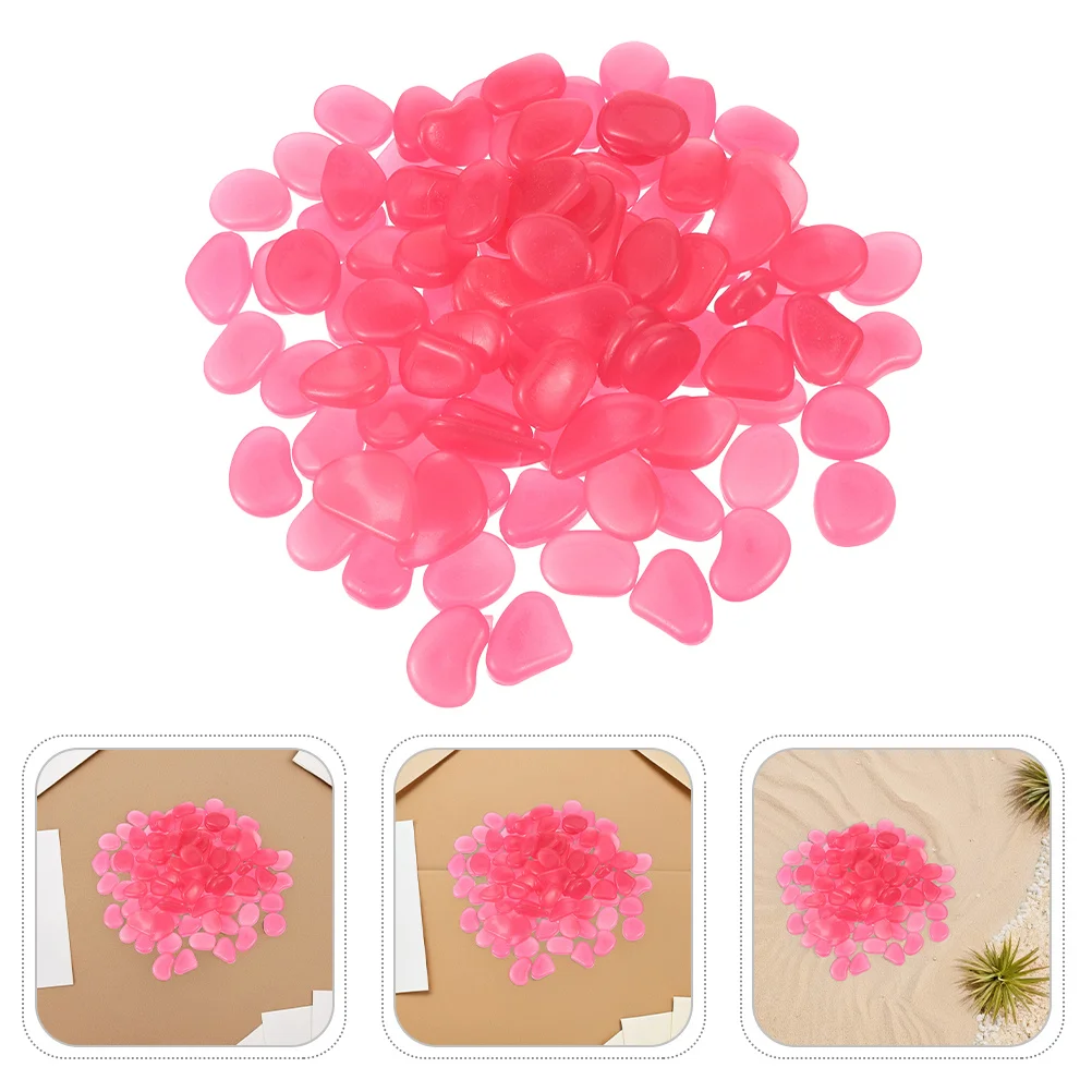 

200Pcs Glow in Dark Pebbles Luminous Resin Stones Aquarium Garden Fish Tank Outdoor Decorative Gravel Aquarium Rock