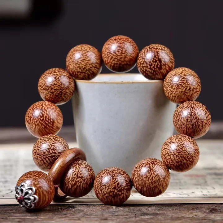 

Scale Wooden Bracelet Beads Serpentine Wood Roe Pattern Crafts Rosewood Gloomy Golden Sandalwood