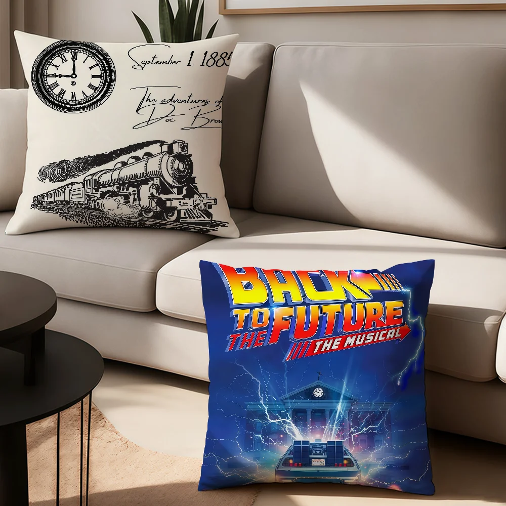 MoVie B-Back To The F-Future cushion cover Anti-dustmite Sofa Cushion Decorative Office Cover Lounge Area Indoor & Outdoor Use