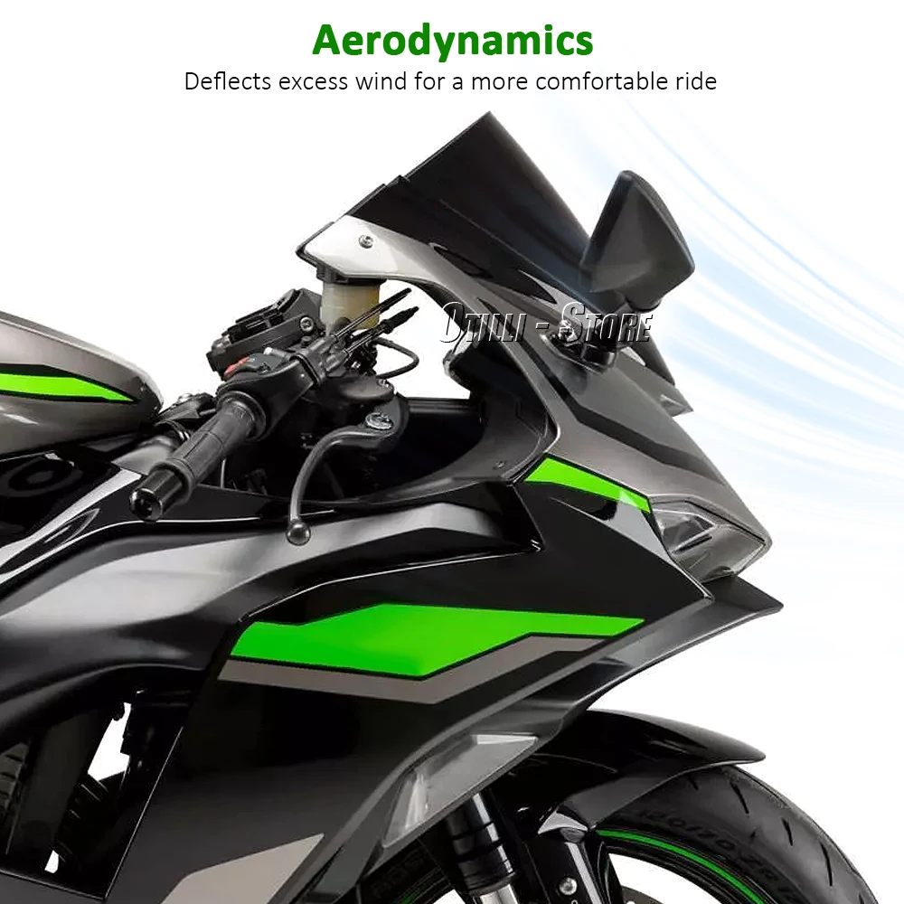 Parabrezza Parabrezza Per Kawasaki NINJA ZX6R ZX-6R ZX 6R Ninja 2024 2025 Moto Vento Deflettore Doppia Bolla Vento schermo