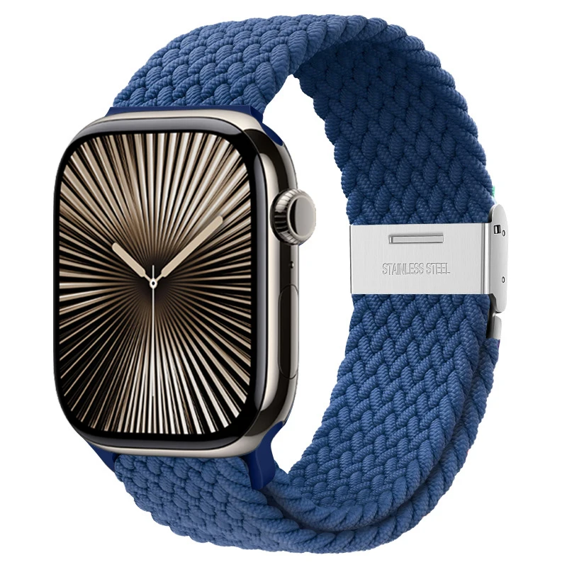 Armband für Apple Watch 46mm 45mm 44mm 49mm 40mm 41mm 42mm Geflochtenes Schlaufenarmband iWatch Serie 12 11 10 8 9 7 SE Ultra