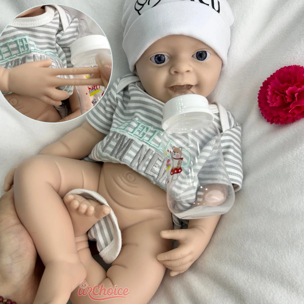 

Очаровательная силиконовая кукла реборн ручной работы для маленьких мальчиков, 45 см, мягкая реалистичная водонепроницаемая игрушка для новорожденных, детская игрушка для ролевых игр и художников