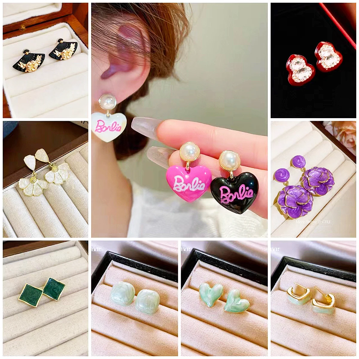 Colorful Dripping Oil  Design Earrings For Women, European And American French Fashion, High-End, Trendy Jewelry For Daily Wear