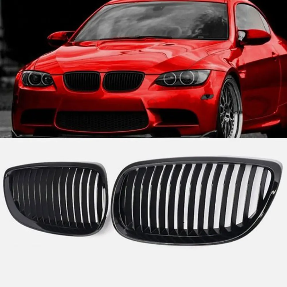 Front Kidney Grille For 3 Series E92 E93 316i 320d 320i 323i 325i 330i 2006-2009 Single Line Front Hood Inserts Replacement