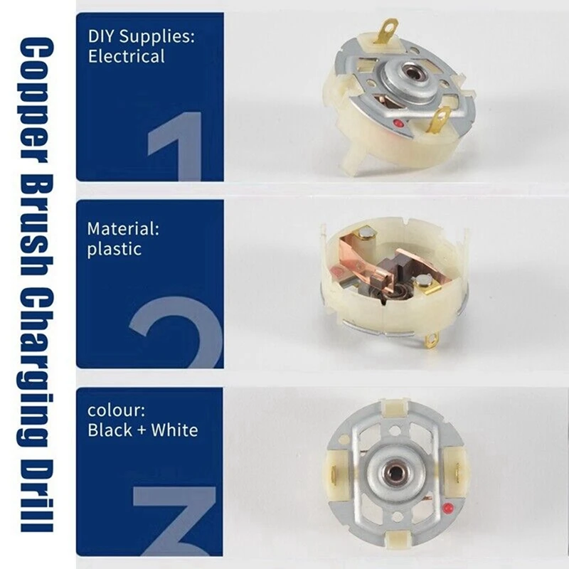 ABDJ-RS550 DC Motor Carbon Brush Holder For Electric Drill / Electric Screwdriver With Copper Brush Tools