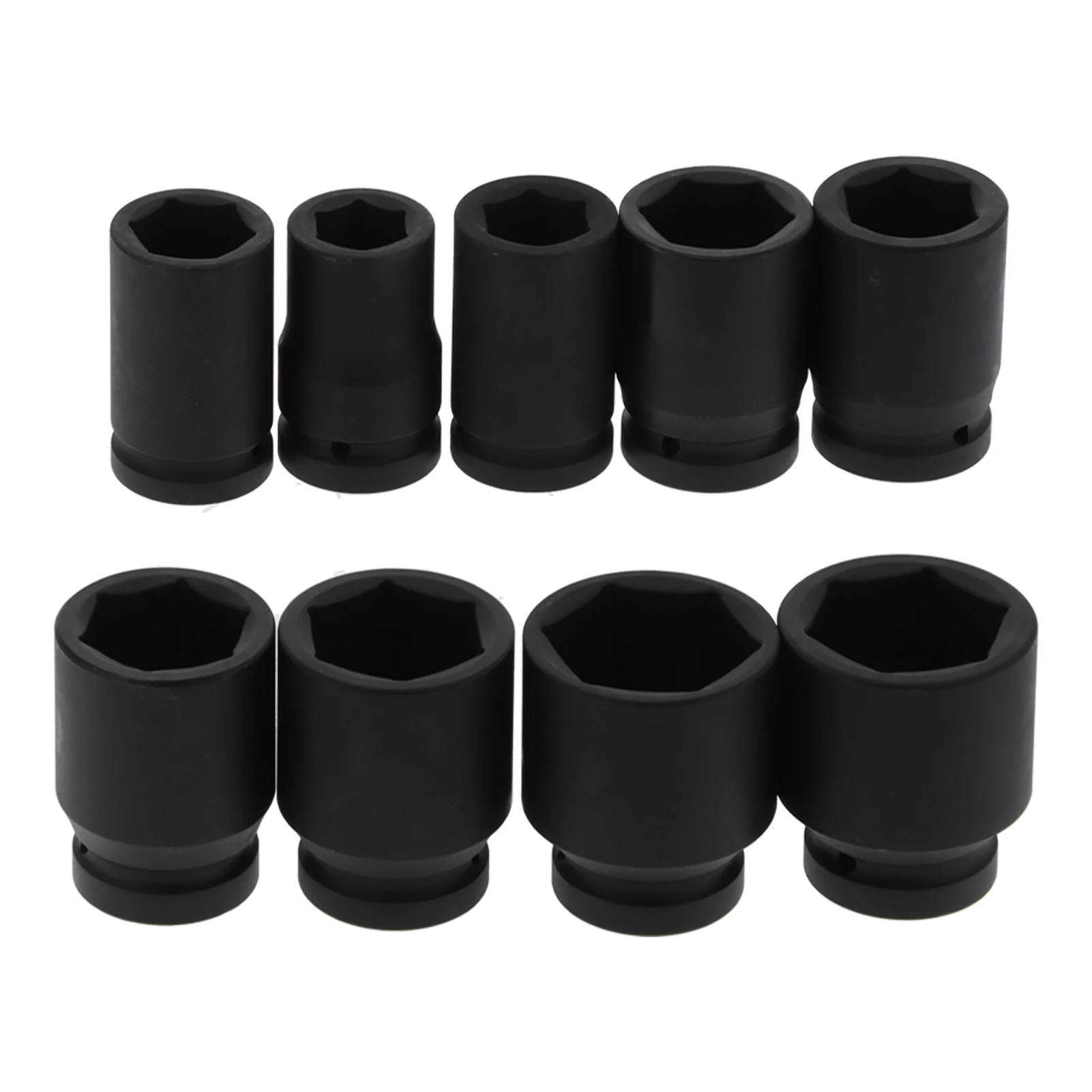 

9pcs Deep 6‑Point Impact Wrench Socket Kit High Torsion Portable Auto Car Hand Tool