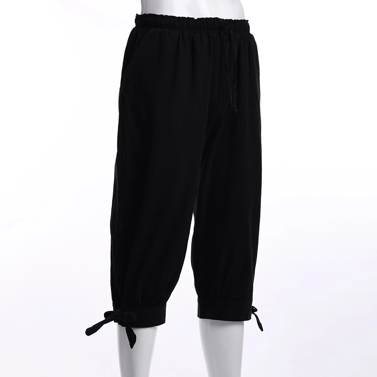 Piratenhosen für Herren, mittelalterliche Renaissance-Cosplay-Hosen, Reiter- und Bauernkostüm, Bloomer-Hosen. – Detail 3