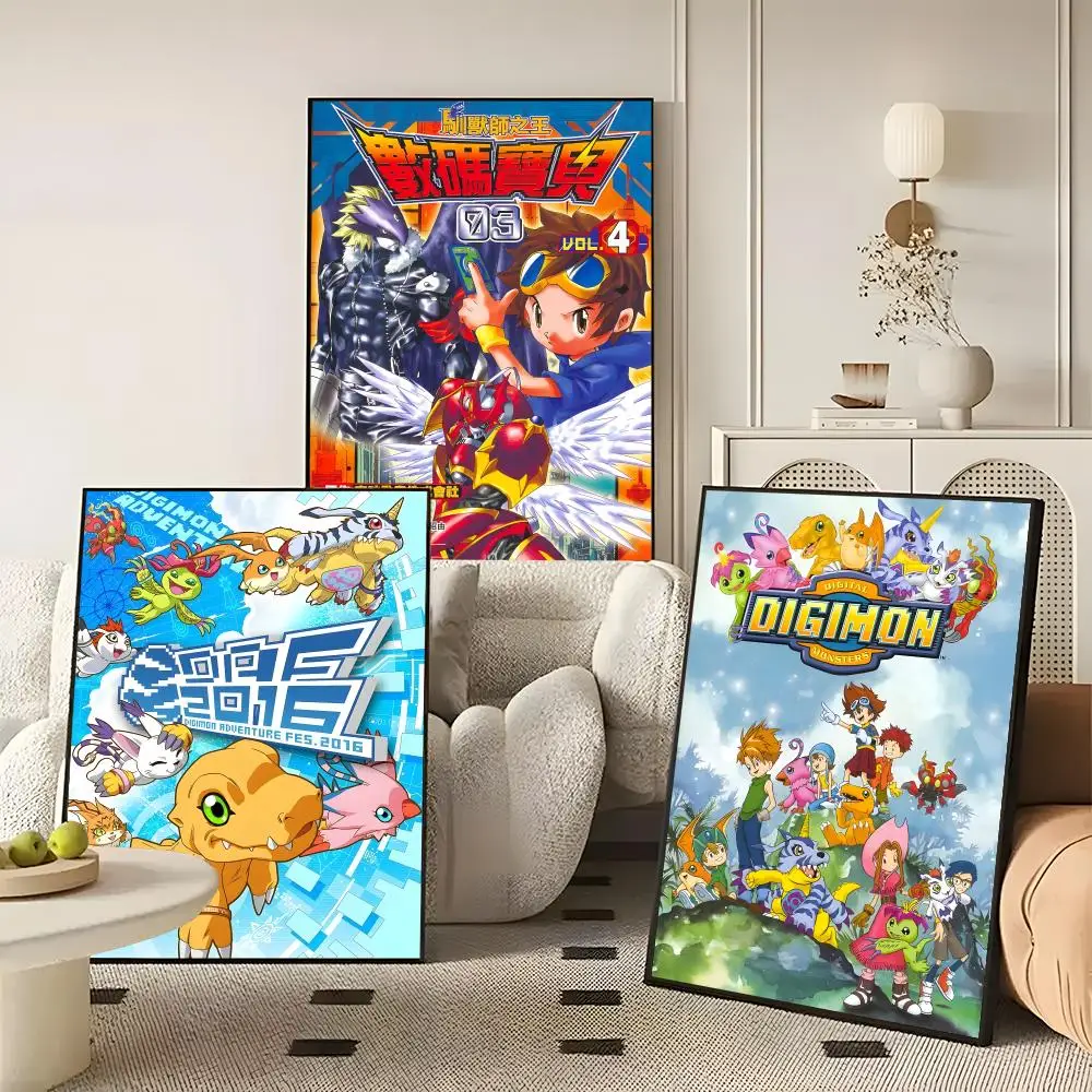 Anime Digimon Poster Character Print Japanese Graphic Streaming Film Style Wall Artwork Bedroom Decor