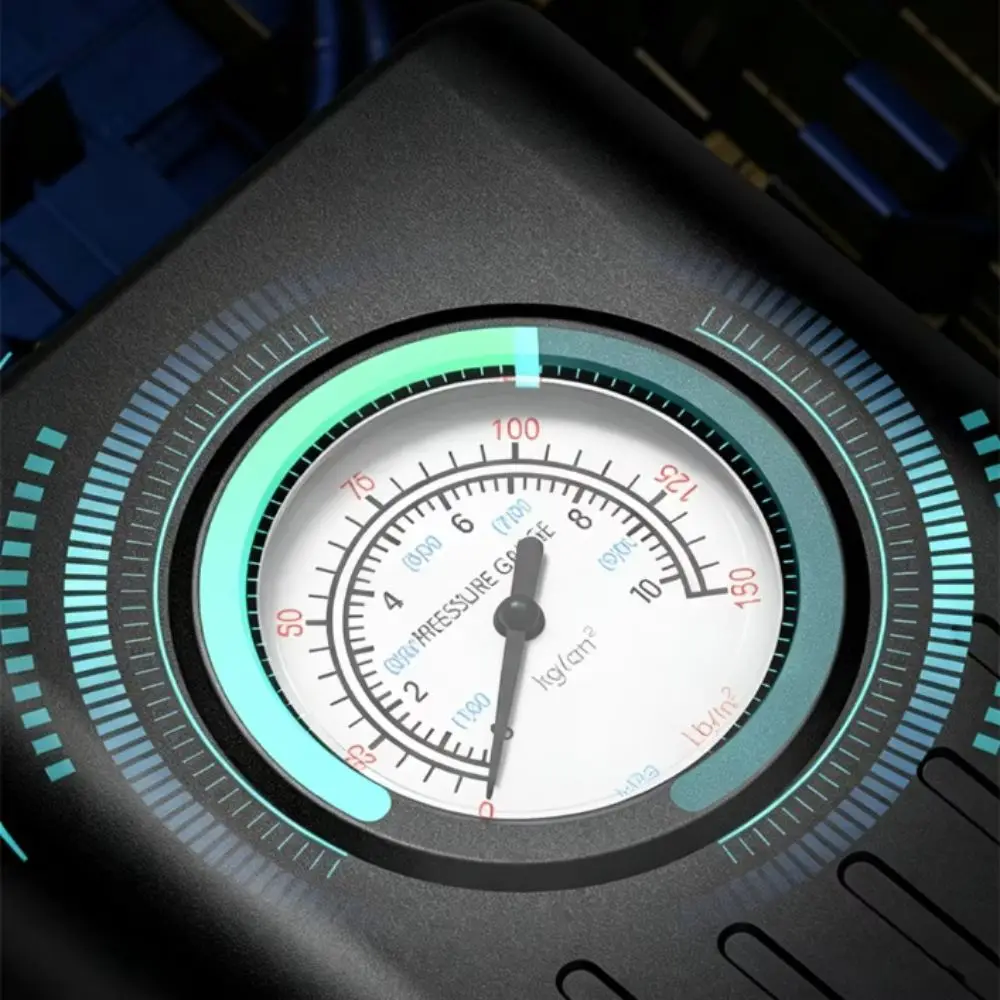 Pointer Pressure Gauge Tire Inflator Smart Dial Display Wireless Cordless Tire Inflator High-Power Large Battery Capacity