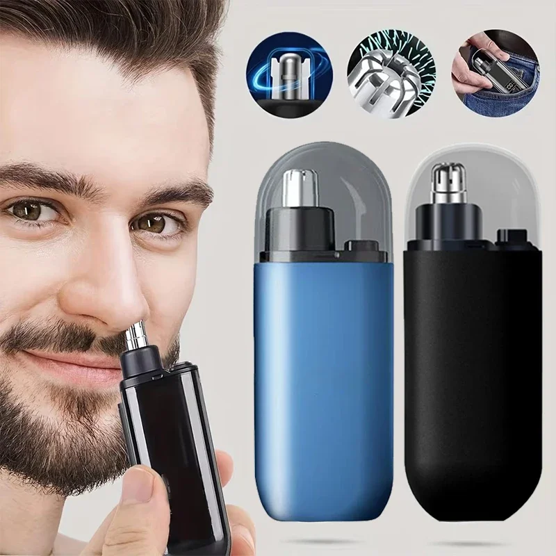 

Подходит для мужчин, USB-зарядка, триммер для волос в носу и ушах, портативная электрическая машинка для стрижки волос в носу, мини-компактный дизайн, быстрая зарядка