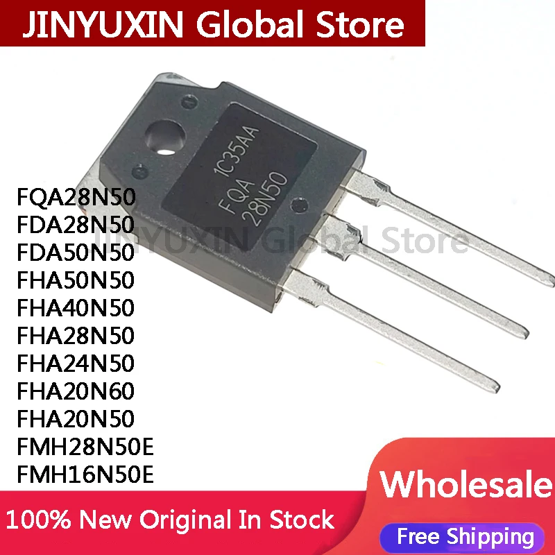5Pieces FQA28N50 FDA28N50 FDA50N50 FHA50N50 FHA40N50 FHA28N50 FHA24N50 FHA20N60 FHA20N50 FMH28N50E FMH16N50E TO-3P TO-247