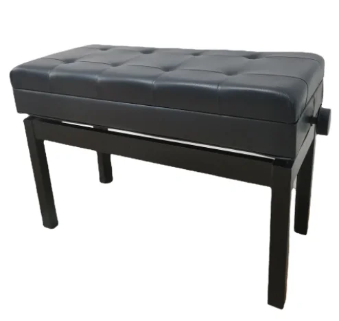 Double Bench Piano Adjustable Piano Bench for Double With Book Case