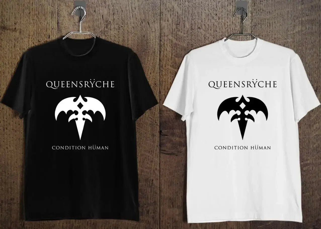 QUEENSRYCHE Logo Condition Human Men's T-shirt Tee Black White Size S-5XL