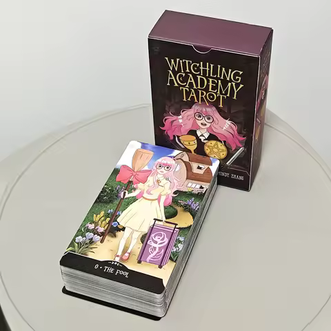 12*7cm Witchling Academy Tarot Deck 78 Pcs Tarot Cards Featuring Whimsical Artwork and Inspiring Insights Based on Rider System
