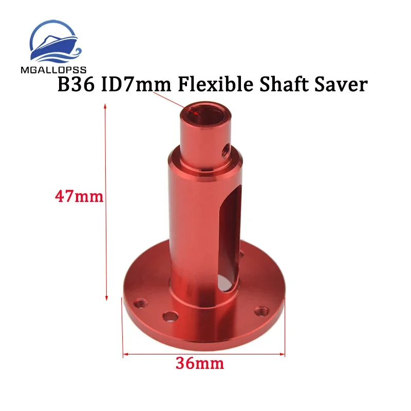 1pc Aluminum Alloy B36 ID7mm Coupler Protective Concentric Shaft Cover Flexible Shaft Saver for RC Boat Model DIY Parts