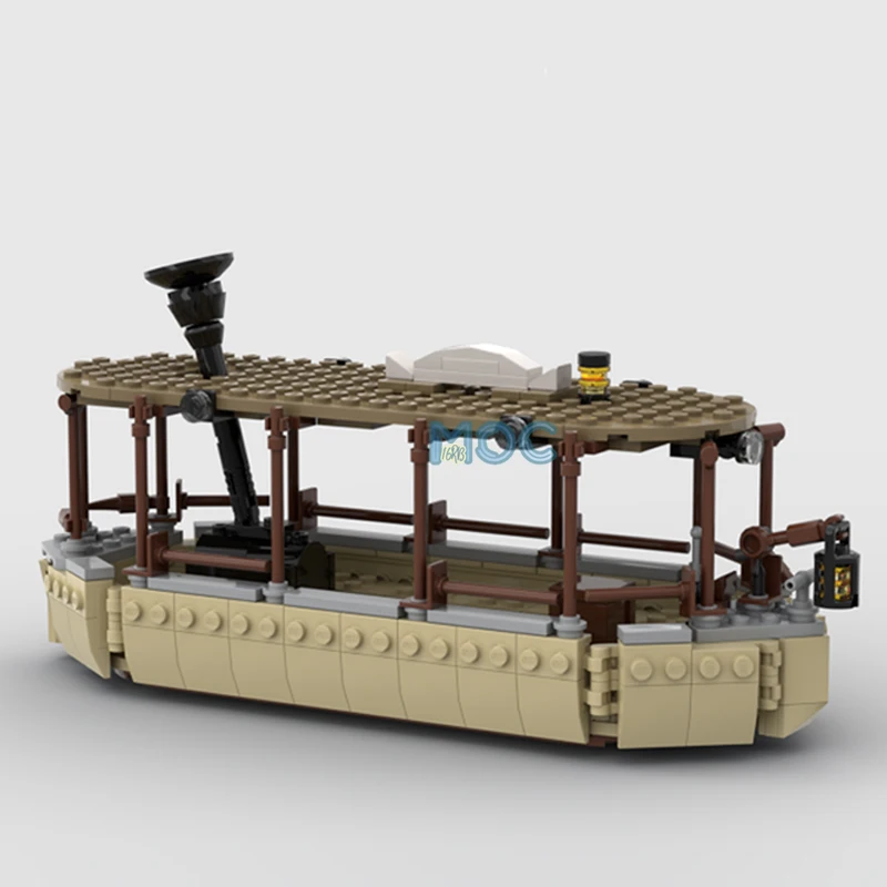 Building Blocks Jungle Cruise Boat Rowing Ship Model Accessories Creative MOC Bricks Ultimate Collection Toys Sets Gifts