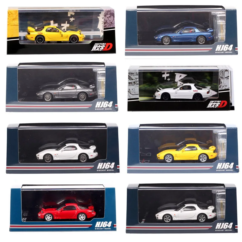 Modelo a Escala 1/64 del Mazda RX7 FC3S FD3S Red Suns Efini RX-7 Tipo A RS Spirit R Bathurst, Auto de Colección, Vehículo de Juguete, Hobby, Japón, HJ64