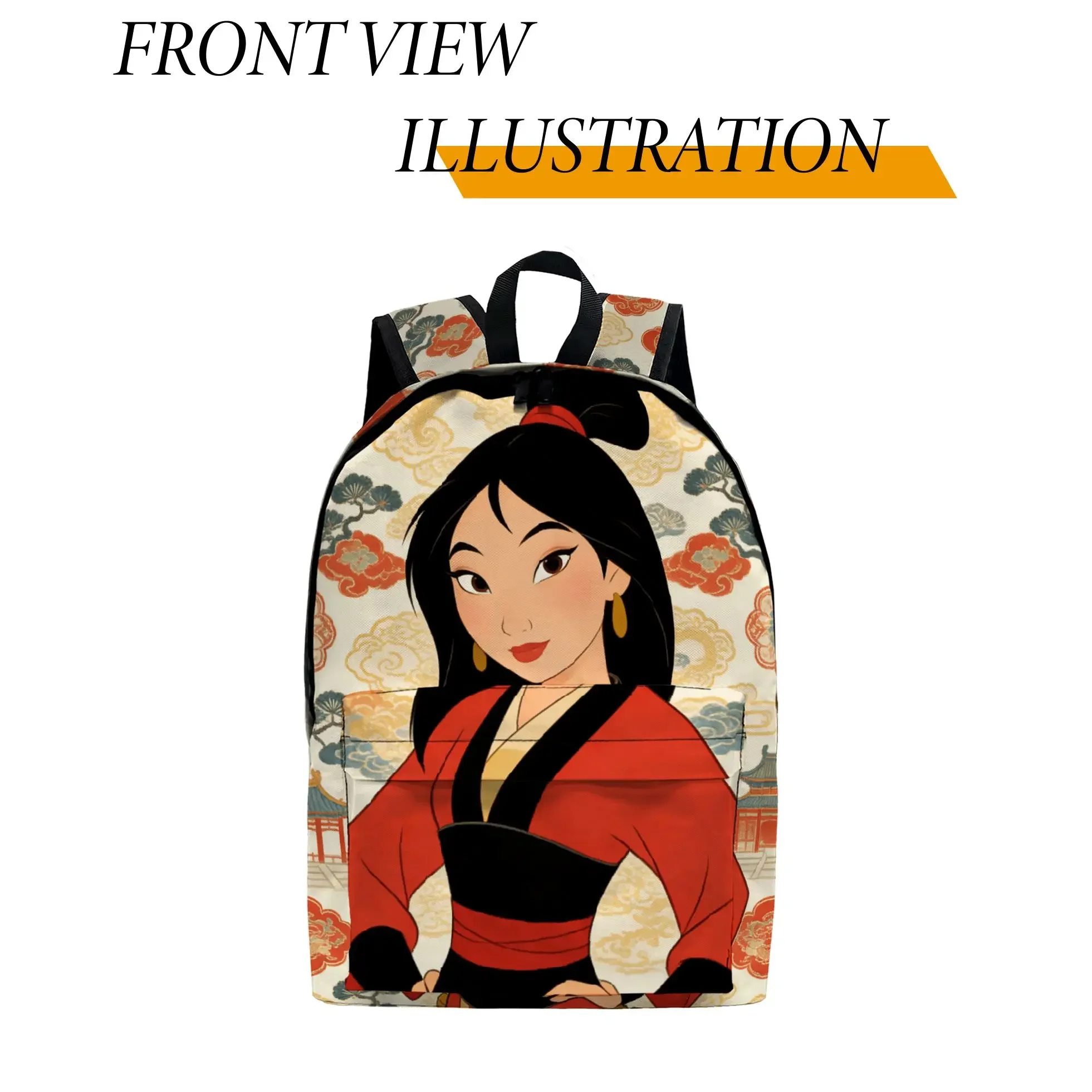 

1pc Mulan Printed Design Backpack, Fashionable and Simple, Unisex, Large Capacity, High-Quality Gift