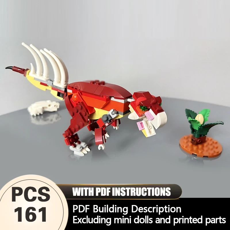 

Creators Animal Series Model MOC Building Bricks Psittacosaurus Modular Technology Gifts Holiday Assemble Children Toys Suit
