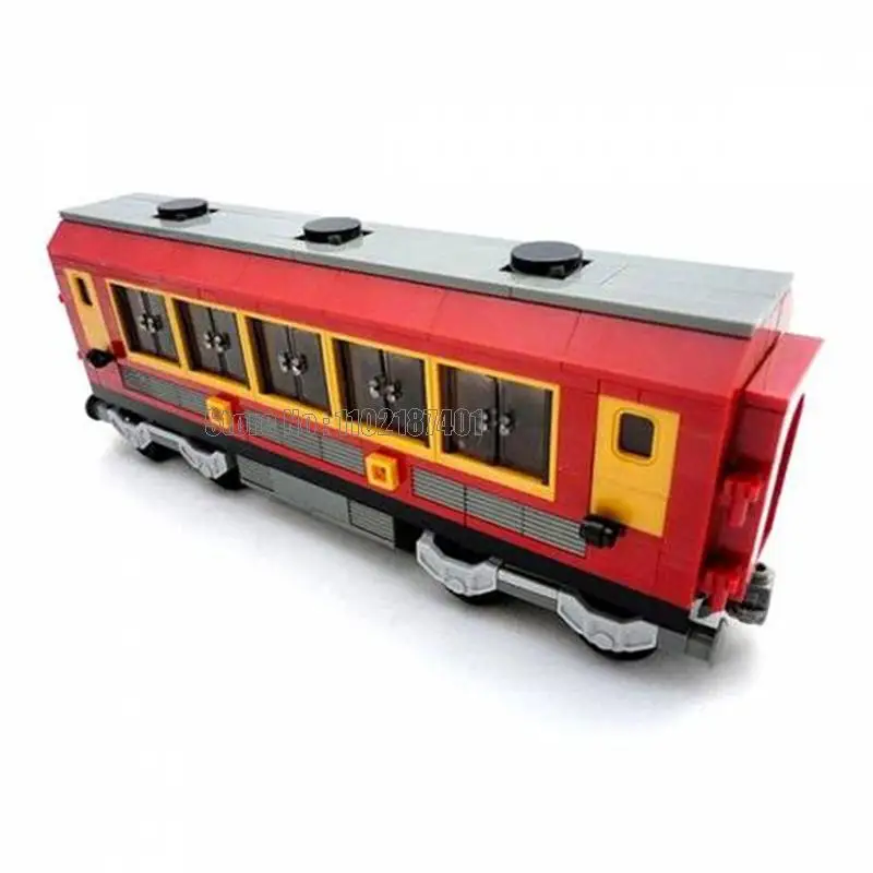 25902 630 stücke städtische orange klassische Retro Vintage alte Zug Schiene Eisenbahn Baustein Spielzeug Ziegel