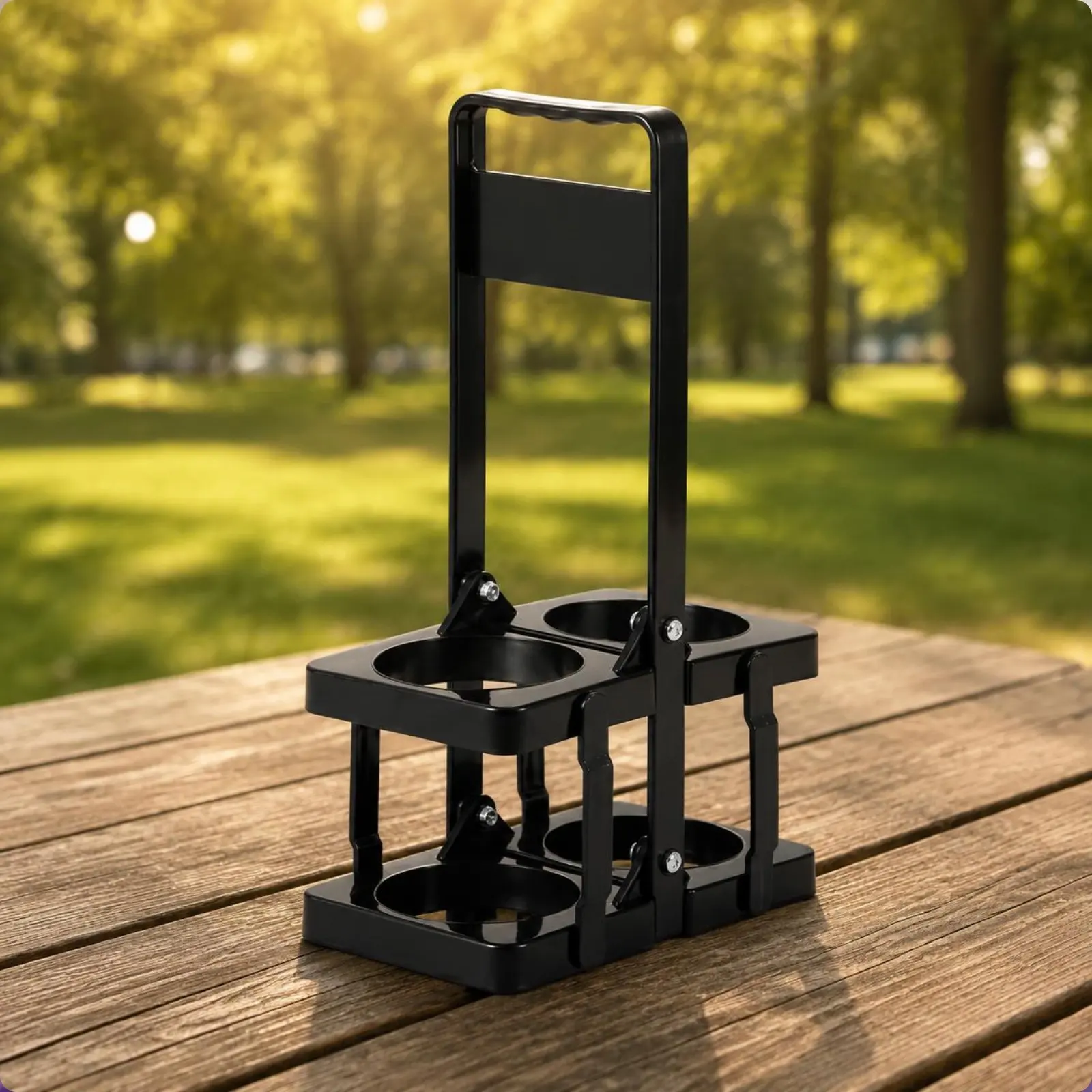 

2 Pieces Foldable Beer Bottle Carrier Space Saving Tabletop Bottle Display Rack Folding Drink Carrier Heavy-Duty PP Plastic