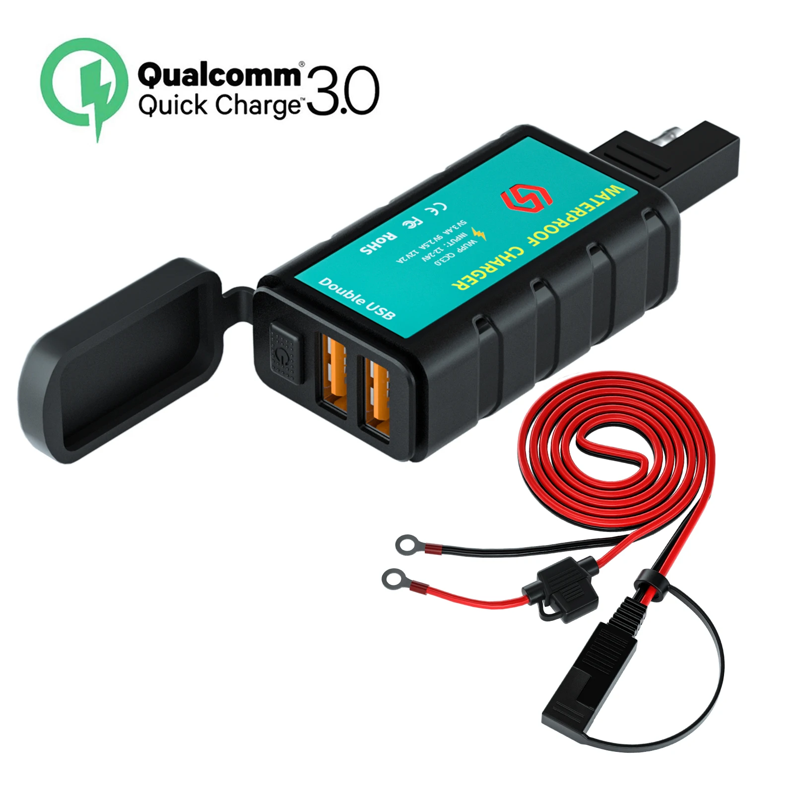 

Мотоциклетное двойное USB-вольтметр, быстрое зарядное устройство, водонепроницаемое с переключателем, зарядные устройства для сотовых телефонов, разъем для мобильных устройств, розетка для мотоцикла