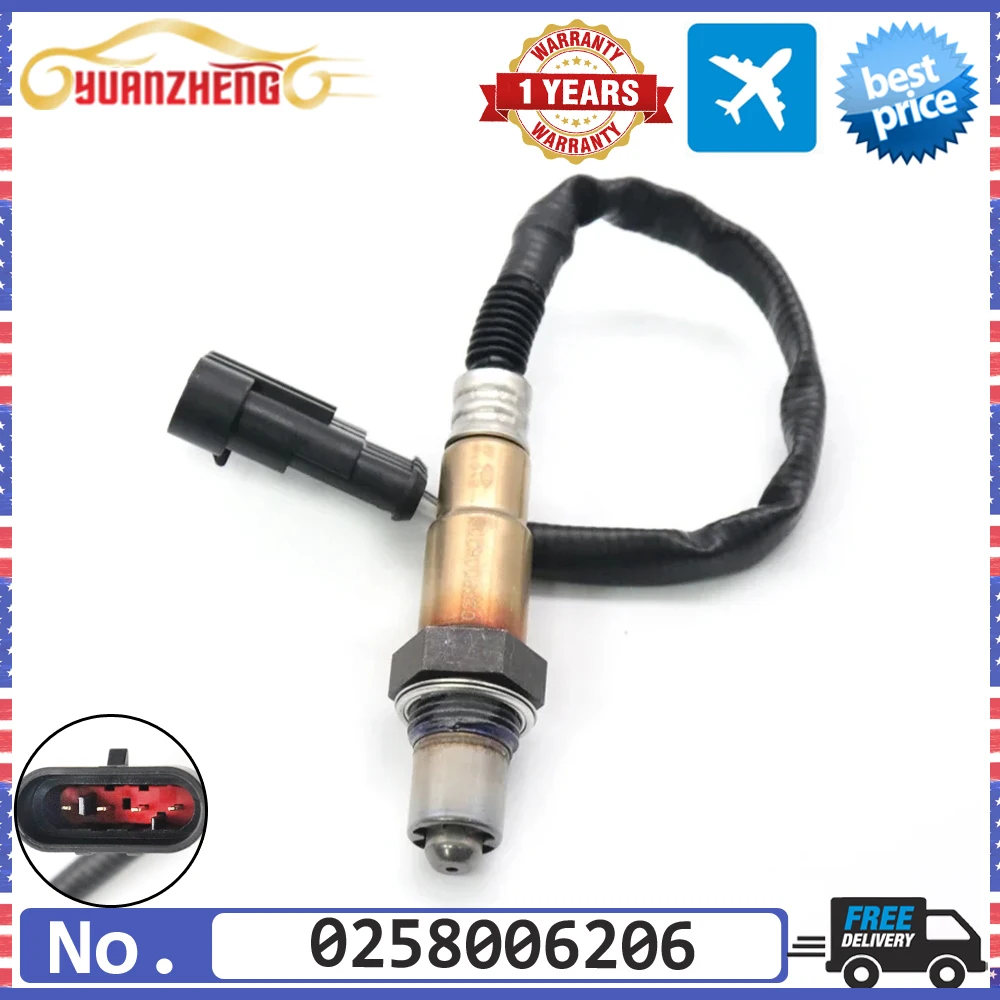 0258006206 NEW Air Fuel Ratio Lambda O2 Oxygen Sensor For Alfa Romeo 156 GTV Spider Fiat Lancia 0258006731 5001834021  504083015