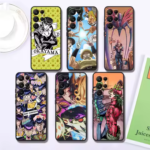 J-JoJos B-Bizarre A-Adventure Cool For Samsung Galaxy S24 S23 S22 S21 S20 FE S10 S10E Plus Ultra Pro Lite 5G Black TPU