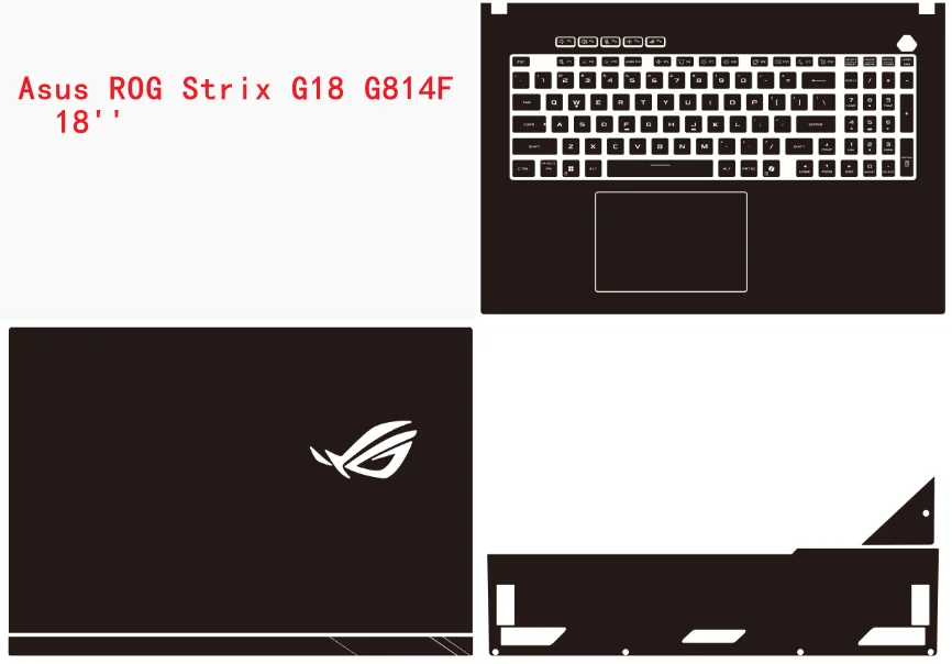 Full Body Laptop Vinyl Decal Cover Sticker Protector For ASUS ROG Strix G18 2025 G814 G814P G814F  ROG Strix SCAR 18 (2024) G834