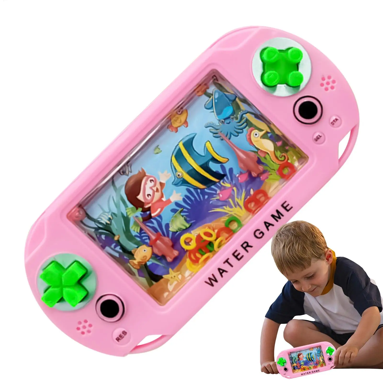 1 unidad de juguete antiestrés: Juego de anillos de agua nostálgico, juguete de lanzamiento de anillos, juegos de agua portátiles, juguetes de cumpleaños para niños, versión aleatoria