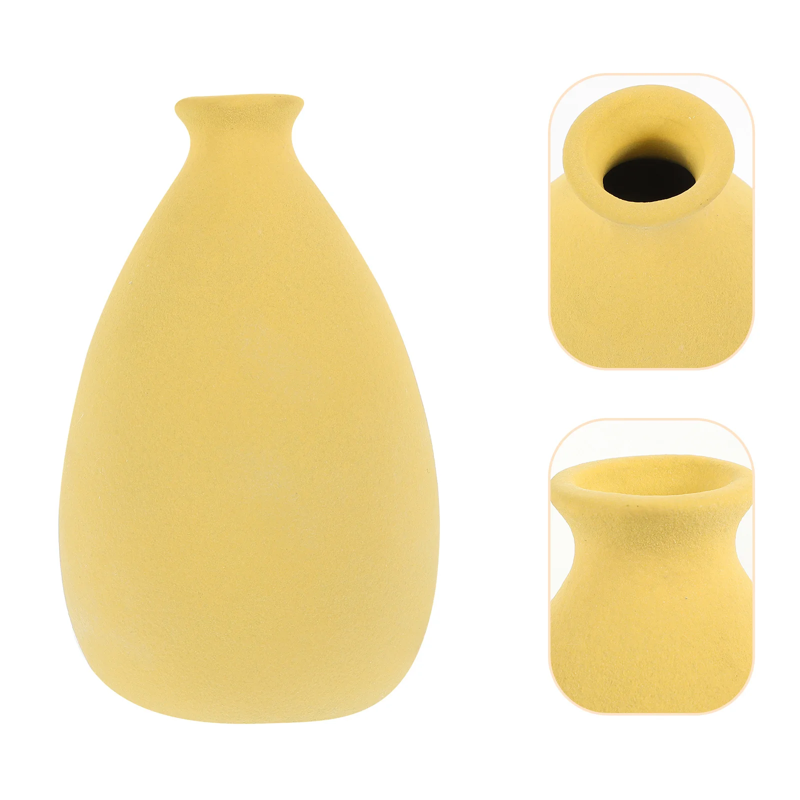 

Ceramic Flower Vase Frosted Simple Artistic Design Desktop Office Home Vase Shape Adornment Housewarming Gift