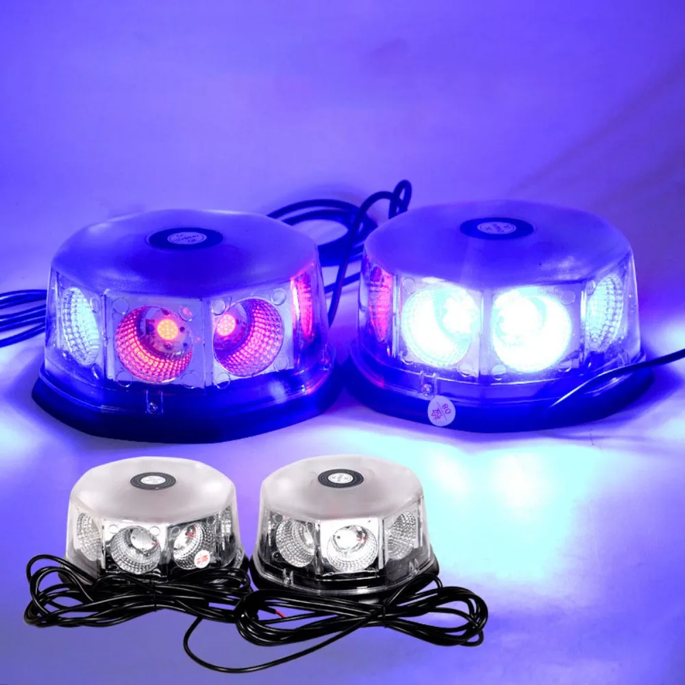 

2-in-1 Design Magnetic Strobe Light Kit Multi-Mode Flash Magnetic Mount Dual Head Warning Flasher IP67 Waterproof Warning