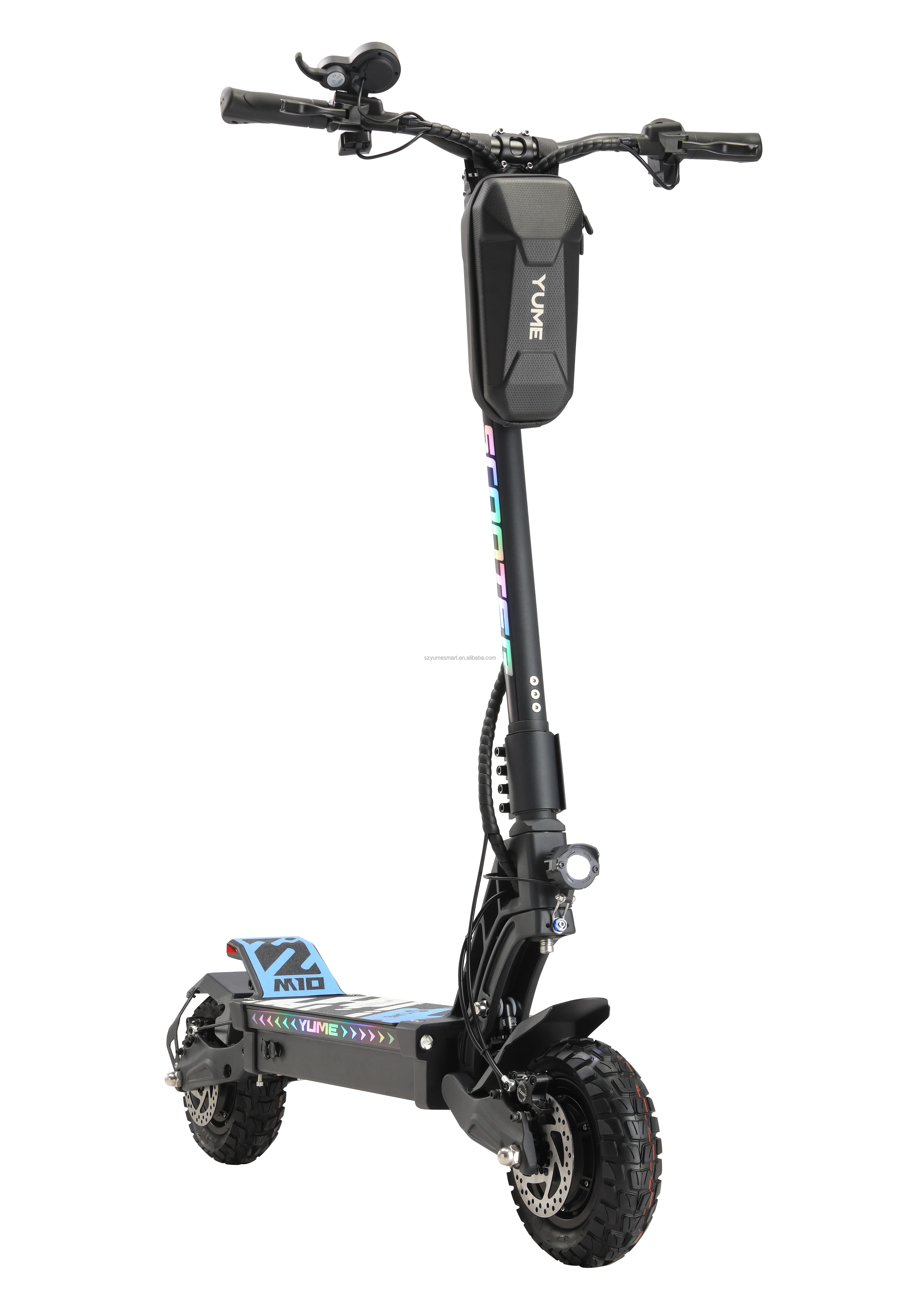 YUME M10 سكوتر كهربائي مع 2000 واط/2400 واط محرك مزدوج جديد وصول 10 بوصة إطار الطريق قابل للطي 70 km/ساعة سرعة الكبار سكوتر الولايات المتحدة الأسهم