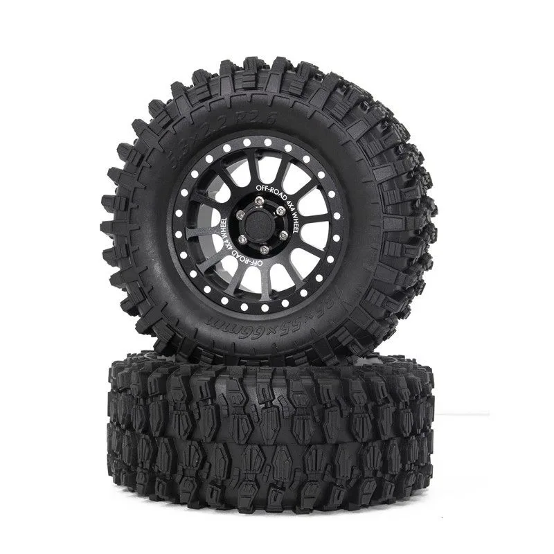 

Durable 2.6" Tires and Wheels Set, Universal Upgrade Parts for 1/8 MJX H8H, Yikong 4082, TRX4 & 1/7 RLAARLO MK07 RC Crawler