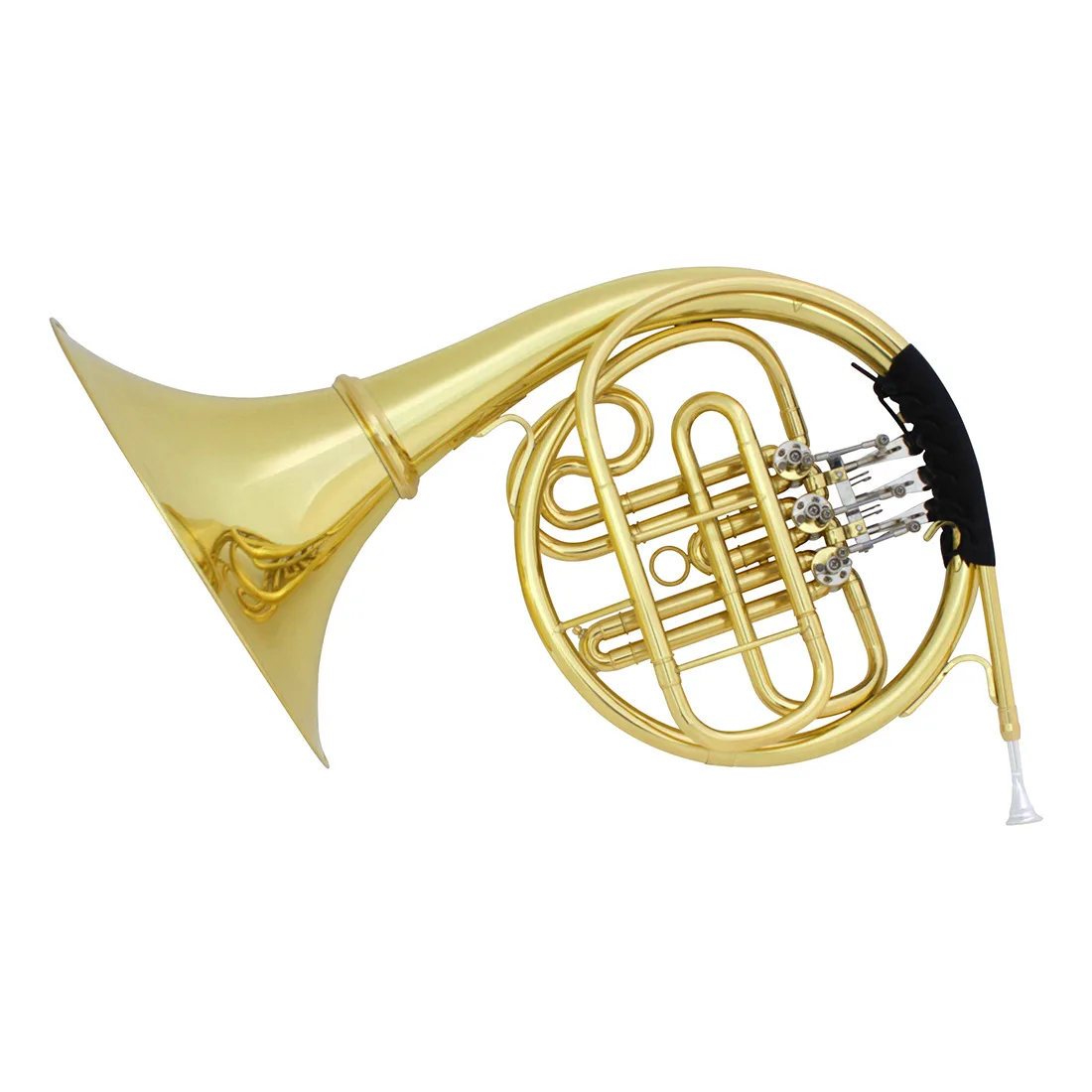 Bb Flat French Horn With Three Keys Split Structure Brasswind Musical Instrument For Student Band Daily Practice And Rehearsal