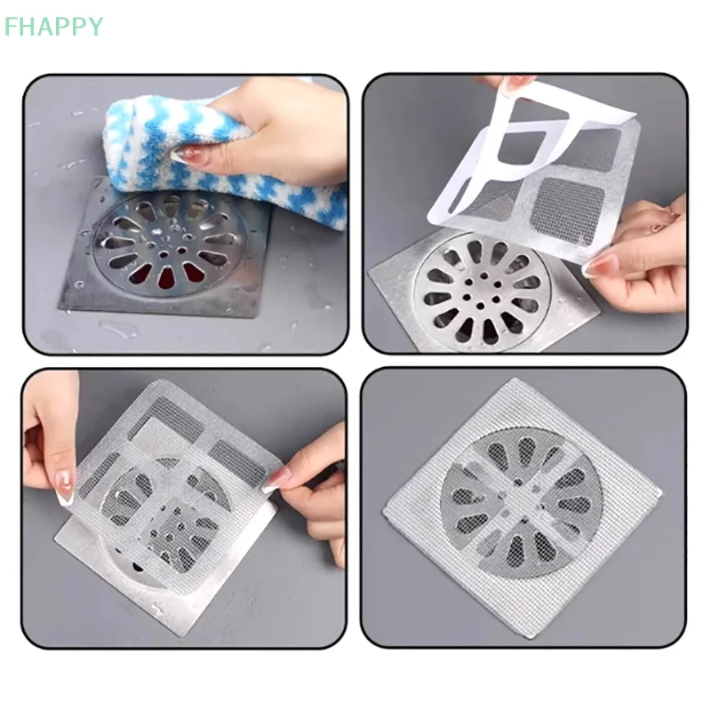 5/10PC Usa E Getta Doccia Scarico A Pavimento Filtro Catcher Capelli Lavello Della Cucina Fogna Presa Tappo Bagno Maglia Adesivi Strumento di Pulizia