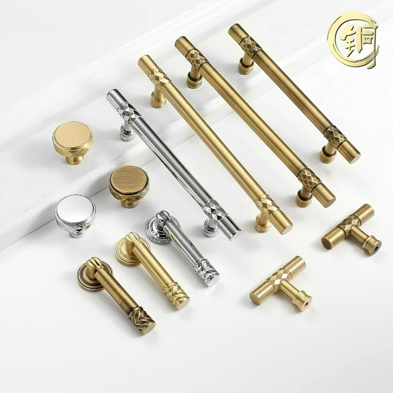 Light Luxury Wardrobe, Books, Wine, Bedside Table, Brass Handle, High-end Drawer, Coffee Table, Single Hole Copper Handle