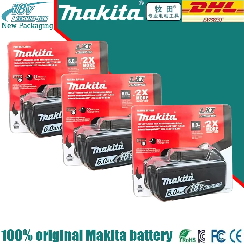 

2025 New Packaging Original Makita 18V 6Ah Battery ,Suitable for all 18V electric tools in Makita, BL1850B BL1850 BL1860