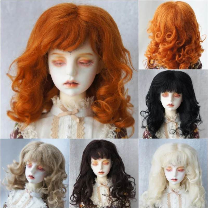 

D20313 6-7inch 7-8inch 8-9inch Long Princess Soft wave Mohair BJD Doll Wigs 1/6 1/4 1/3 YOSD MSD SD DOD Doll Accessories