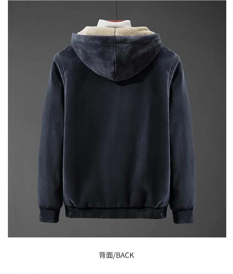Herren Kaschmir-Hoodie, Herren Fleece-Hoodies, Herren Sweatshirts, Herren Lamm-Kaschmir-Hoodies, Herren Oversized-Hoodie, Herrenbekleidung, Hoodies – Detail 15