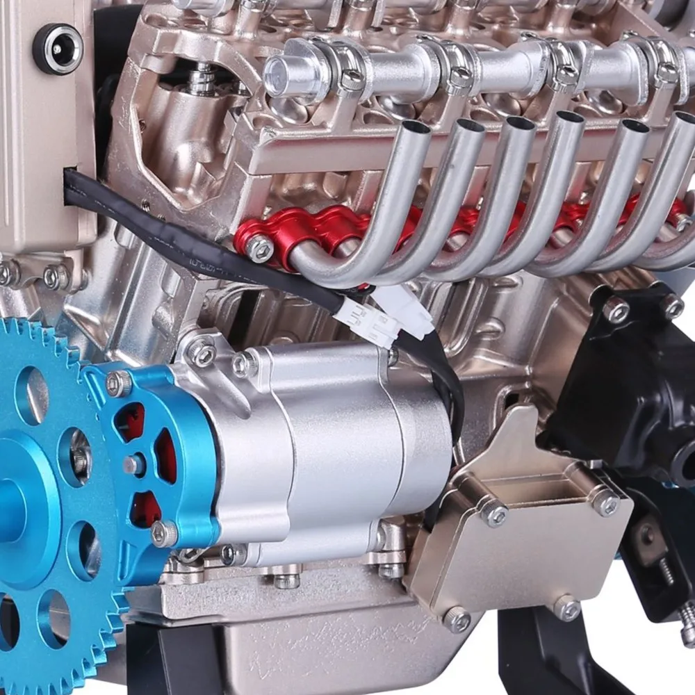 

TECHING 1:3 V8 Engine Model Metal Mechanical Engine Science Experiment Physics Education Toy Gift